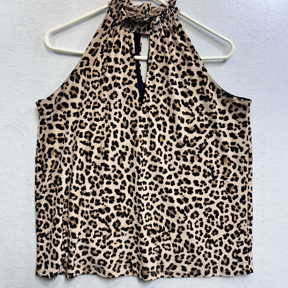 INC Cheetah Print Top Women's Sleeveless Medium